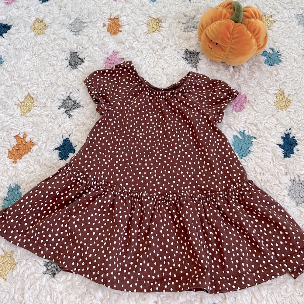 Carter’s 24 month dress. Brown with white polka dots
